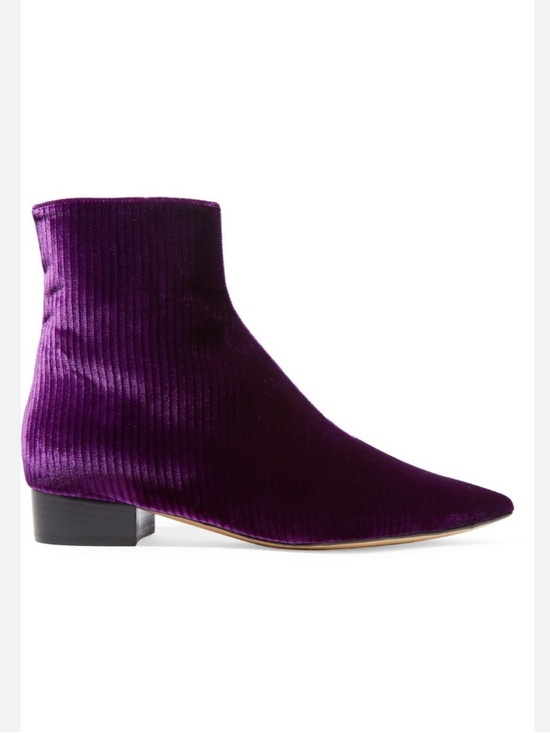ELLERY Shoes - Ellery Corduroy Ankle Boots Purple Sz 37